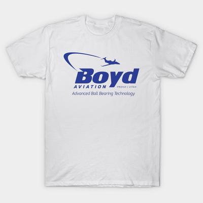 Men Black Print T-shirt Boyd Aviation - Fletch Lives No-Cut Transfer Paper Print Cotton Tshirt
