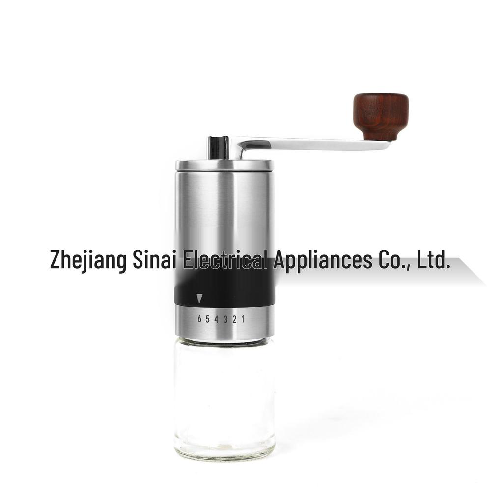 Compact Hand-Crank Coffee Grinder - Portable Manual Ceramic Burr for Home Use