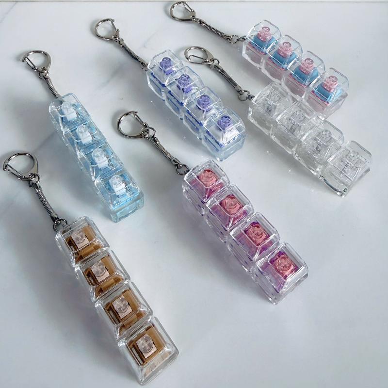 1/2/3/4/9 Tasten Tastatur Spielzeug Tastenkappe Schlüsselanhänger Stressabbau Fingerspitzen Gadget Dekompression Spielzeug Klicker Spielzeug