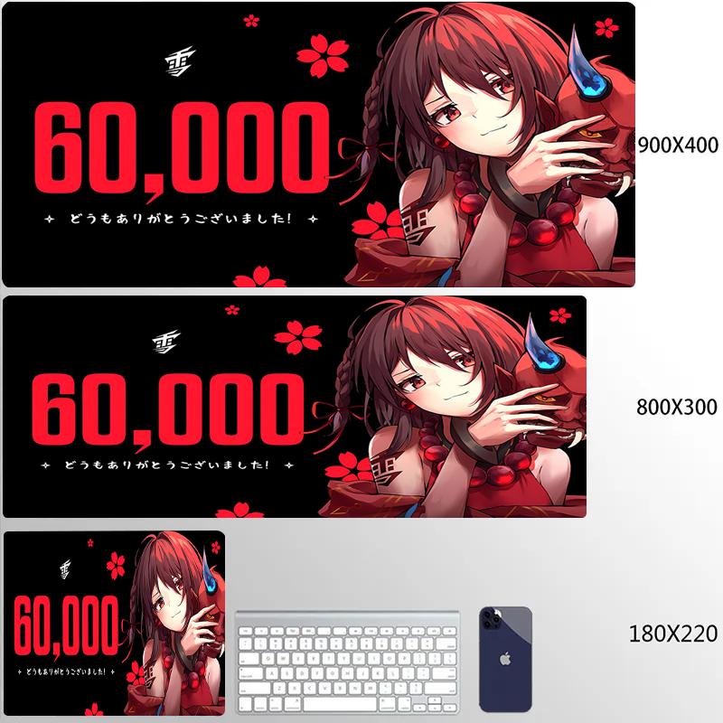 Anime Mauspade Yuki Aim Mauspade HD Druck Großes Gaming-Mauspad Spielzubehör Computertastatur Schreibtischmatte XL Gamer-Mauspad