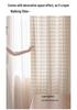 Vintage Plaid Sheer Linen Curtains for Living Room & Bedroom - Light-Permeable, High-End Feel, New Style for Balcony Windows
