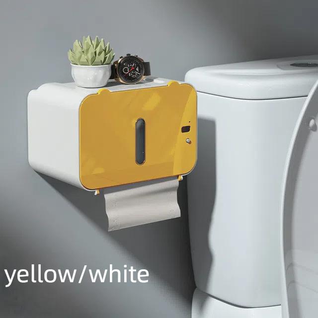2025 New Smart Induction Toilet Paper Holder Shelf Automatic Paper Out Tissue Rack Wall-Mounted Toilet Paper Dispenser