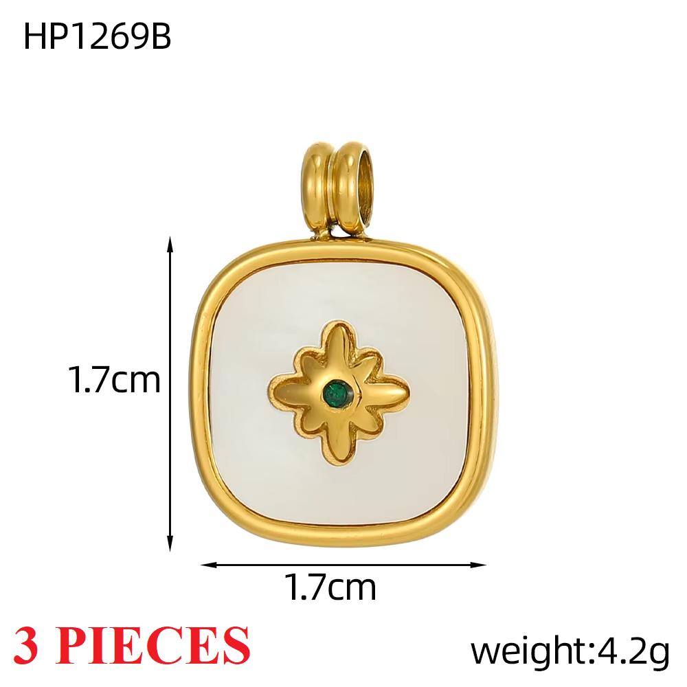3PCS/LOT CARLIDANA Gold Plated Enamel Charms, Sun Star Boots Halloween Pendants, Stainless Steel DIY Jewelry With Clasp