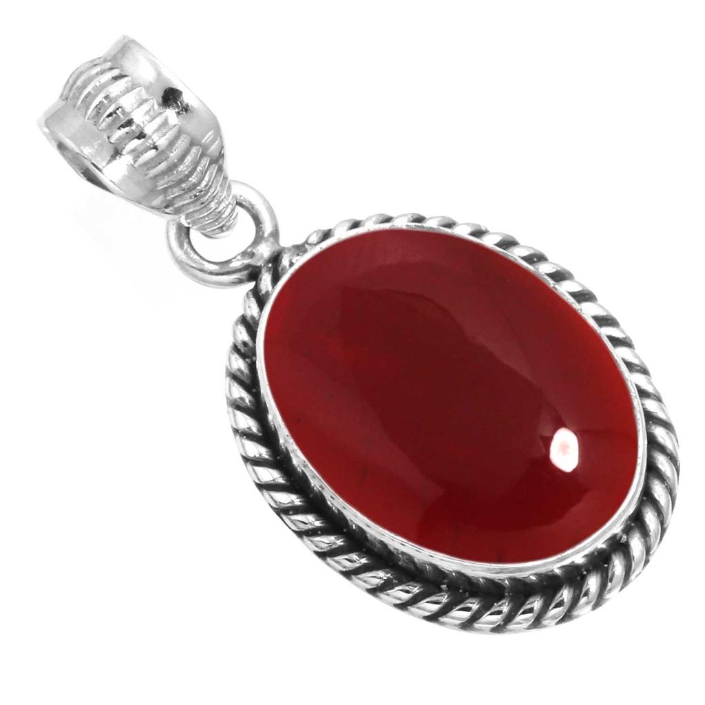 925 Sterling Silver Pendant Women Gemstone Handmade Jewelry Halloween Gift Amber Amethyst Black Onyx Carnelian Garnet Quartz Green Onyx Gold Stone