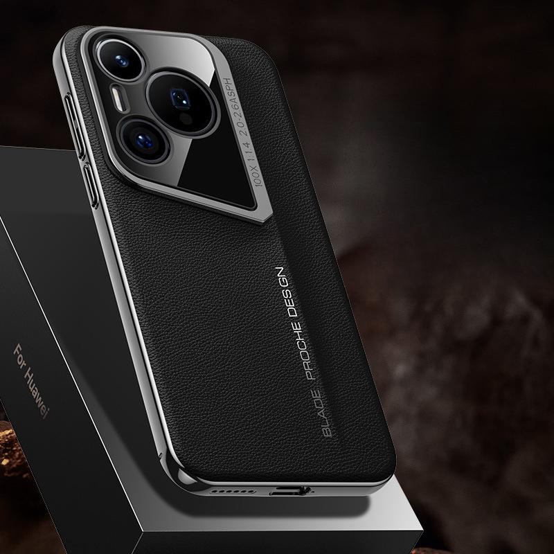 Suitable for Samsung S24ultra Mobile Phone Case Luxury Galaxy 23 Ultra All-inclusive High-end Anti-fall 24U Plain Leather Case