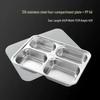316 Stainless Steel Divided Lunch Plate with Lid