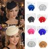 Nastri in Rete Cappello Vintage da Donna Fascia per Capelli Fascia in Feltro Fascinator Elegante Copricapo Matrimonio