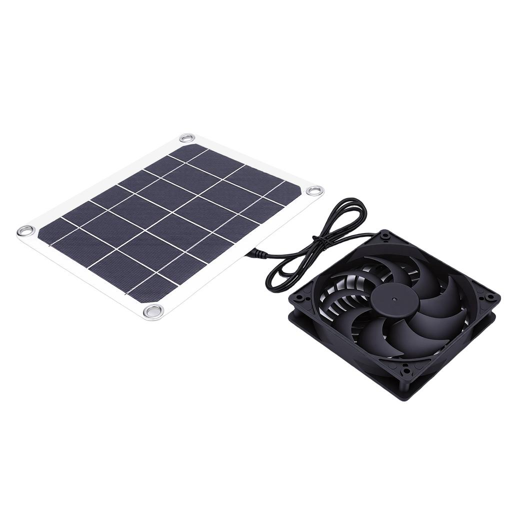 Solar Powered Exhaust Fan Kit 7W Solar Panel Fan Ventilator for Pet House Chicken Coop Greenhouse Shed