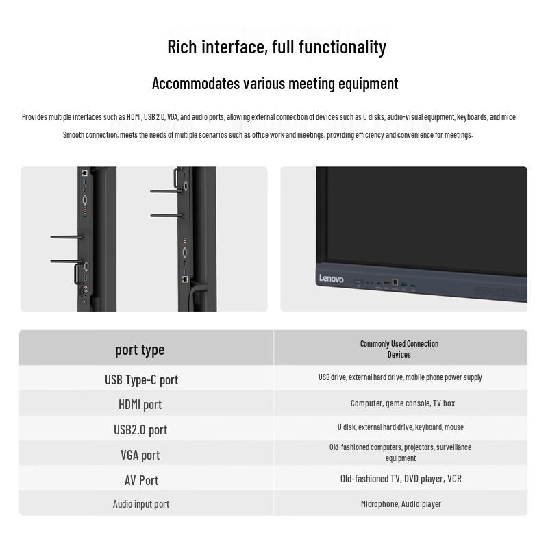 Lenovo T75SE 75-inch 4K Interactive Conference Tablet (CN Version)