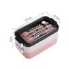 Lunch Box a Doppio Strato Adatta al Microonde: Plastica per Alimenti, Mantiene Fresco, Contenitore Bento Sigillato, Ideale per Lavoratori d'Ufficio.