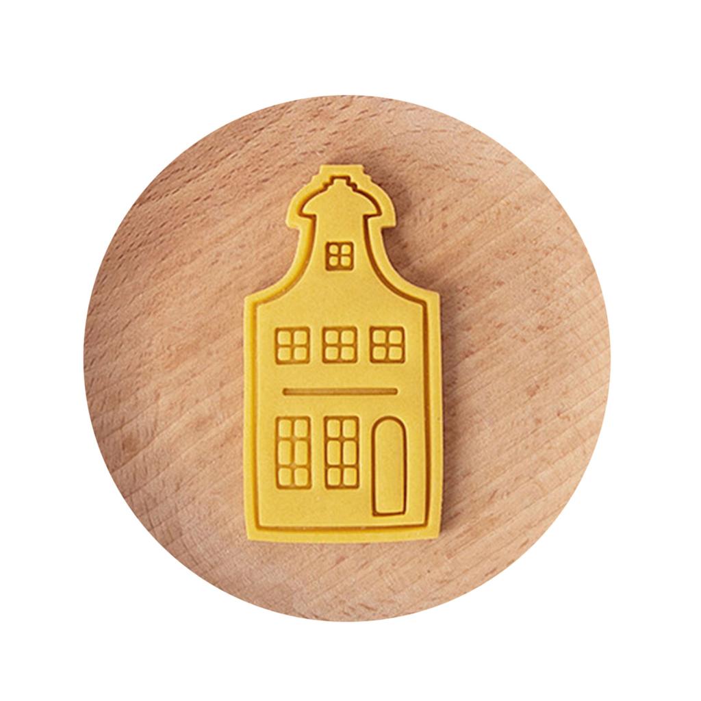 Vintage House Biscuit Cutters Cookie Stamps Fondant Pastry Mould Plastic Cookie Cutters Kitchen Baking Supplies
