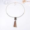 Fashion Alloy Handmade Bead Necklace With Tassel Pendant Exaggerated Personality High Quality Vintage Jewelry Accessory Gift