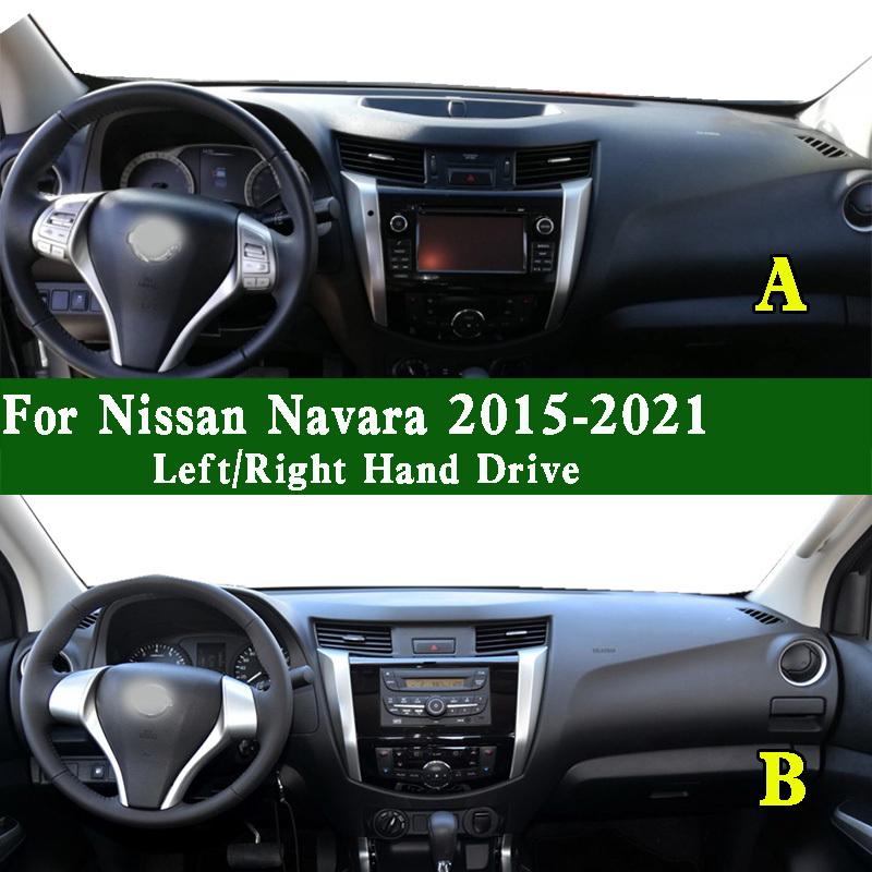 Für Nissan Navara Fahrgestell D23 NP300 SL STX 2015- Armaturenbrettabdeckung Armaturenbrettabdeckung Instrumententafel Sonnenschutzmatte Schmutzabweisende Verzierungen