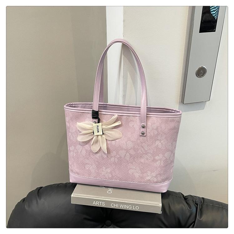 Casual Large-capacity Commuter Bag Women's New Embroidered Shoulder Bag Fashionable Portable Tote Bag