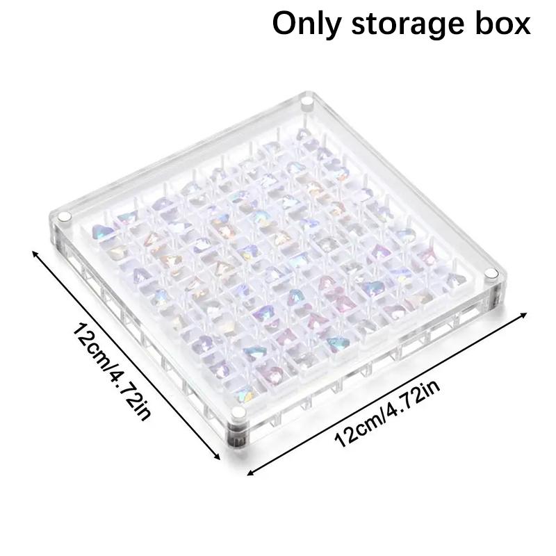 Acrylic Magnetic Seashell Display Box Seashell Clear Starfish Trinket Organizers 36/64/100 Grids Mini Seashell Storage Box