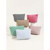 Makeup Bag Checkered Cosmetic Bag Travel Toiletry Bag Organizer Cute Makeup Brushes Aesthetic Accessories Storage Bag for Women