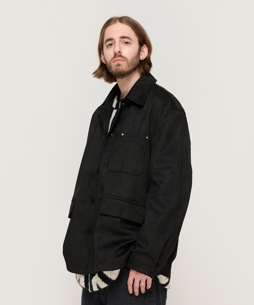 Cargobros Suede Semi-Half Jacket (Black)