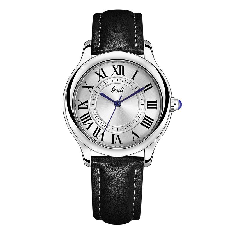 European Retro Women'S Watch Roman Temperament Versatile Belt Watch Light Luxury Niche High-End Quartz Watch
