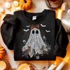 Vintage Lace Ghost Halloween Sweatshirt