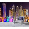 Dubai City Night Skyline Tapestry Skyscraper Wall Hanging Decor