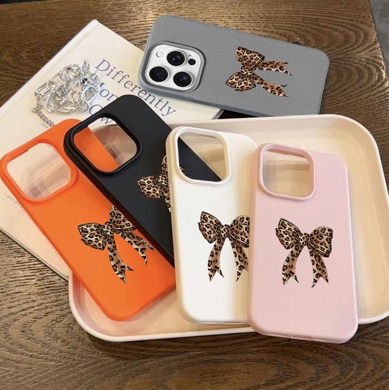 Case For Samsung Galaxy S25 S23 Ultra S22 S21 S25FE S20FE S24FE S23FE  Leopard print bowknot Luxury PU Leather Cover