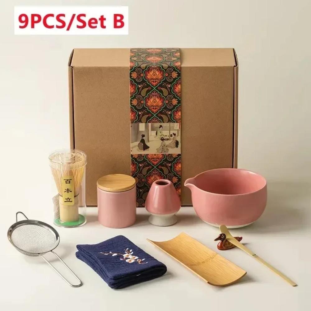 4Pcs 7 Pcs/set Japanese Matcha Blender Set Bamboo Whisk Matcha Brush Teaspoon Kiln Tea Set Beverage Shop Tea-Making Tools