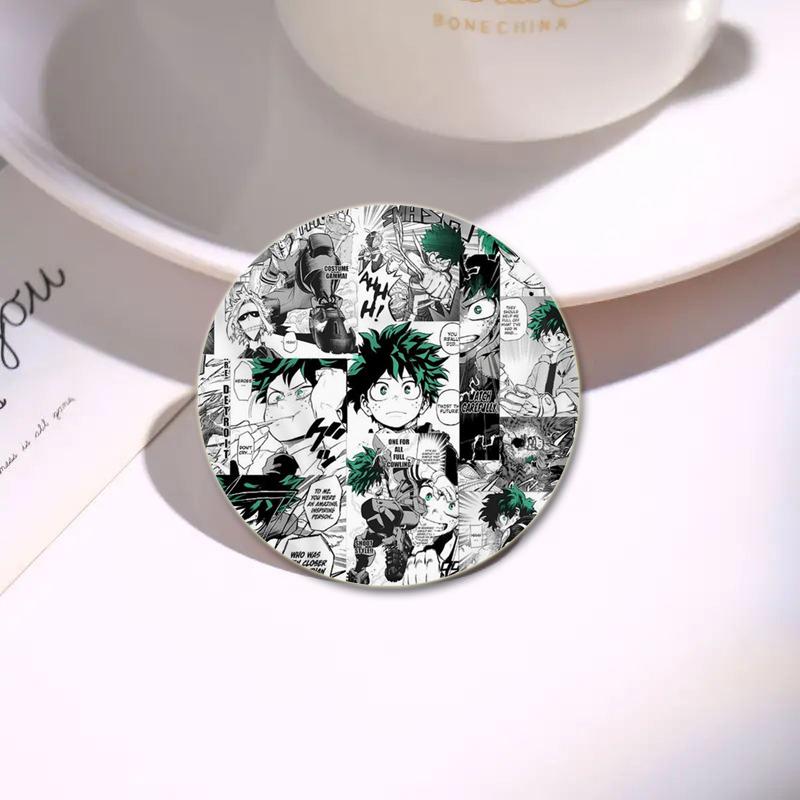 32/44/58mm Anime My Hero Academia Brooch Midoriya Izuku Bakugou Katsuki Todoroki Shoto Cartoon Badge Accessories Jewelry Gift Handmade Round Pins