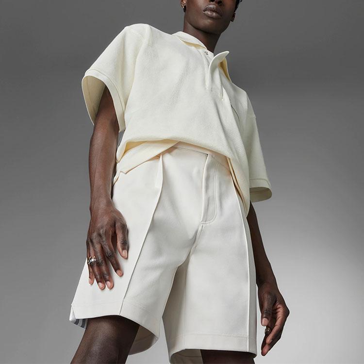 Adidas Originals X Blue Version Tie-Break Short Solid Color Striped Sports Shorts Men Shorts Beige HM6459