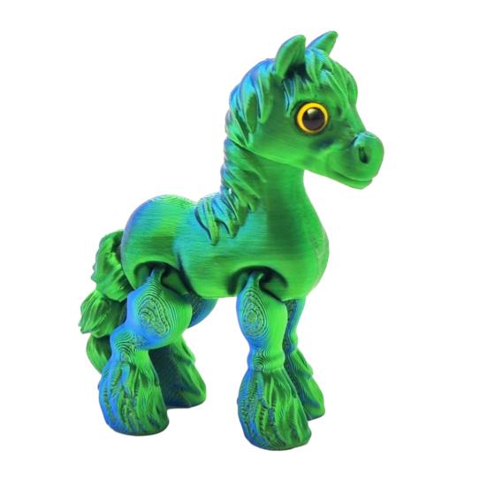 Figurine de Cheval Imprimée en 3D Articulations Mobiles Statue de Poney Jouet Fidget Anti-Stress Modèle Animal Éducatif Ornement Décoration de Bureau
