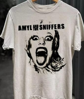 Amyl And The Sniffers Collection Retro Cotton White T Shirt For Men BT264