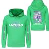 Kids' Long Sleeve Loose Pullover Letter Print Drawstring Hooded Sweatshirt