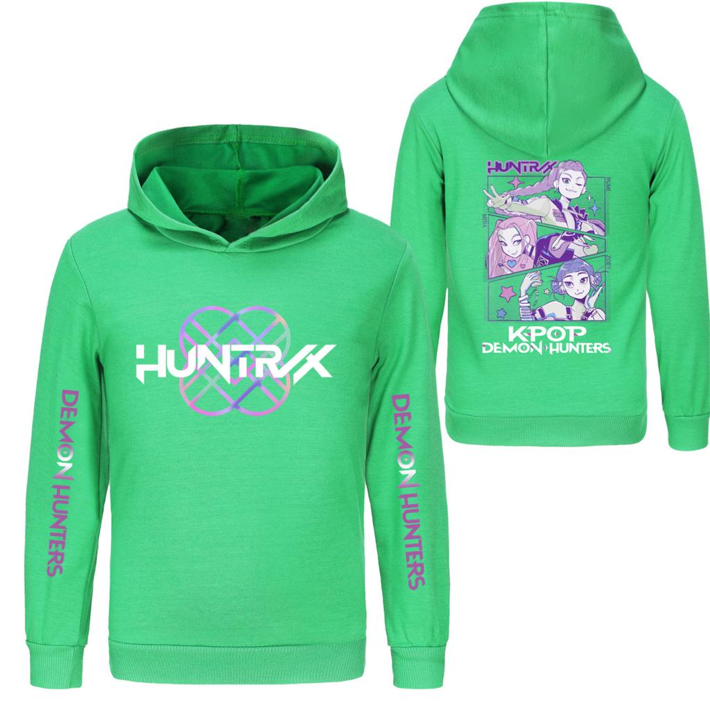 Kids' Long Sleeve Loose Pullover Letter Print Drawstring Hooded Sweatshirt
