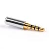1 unidad 3,5 mm 4 polos Chapado en oro Conector Enchufe Jack de Audio para Soldar para Auriculares