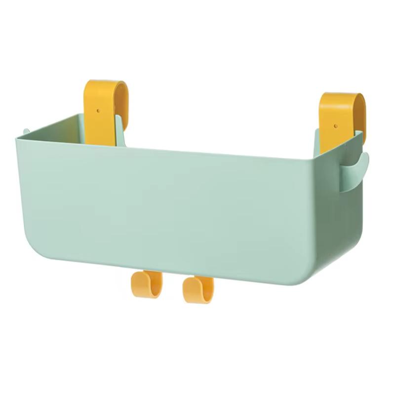 

Hanging Bedside Organizer Storage Bed Shelf with 2 Hooks Storage Box for Dorm Rooms Bed Rail for Glasses Mobile Phones Key зелений