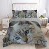Cat Lovely Animal Kitten Comfortable Duvet Quilt Cover Pillowcase Bedding Set Children Bedroom Decoration Home Textile