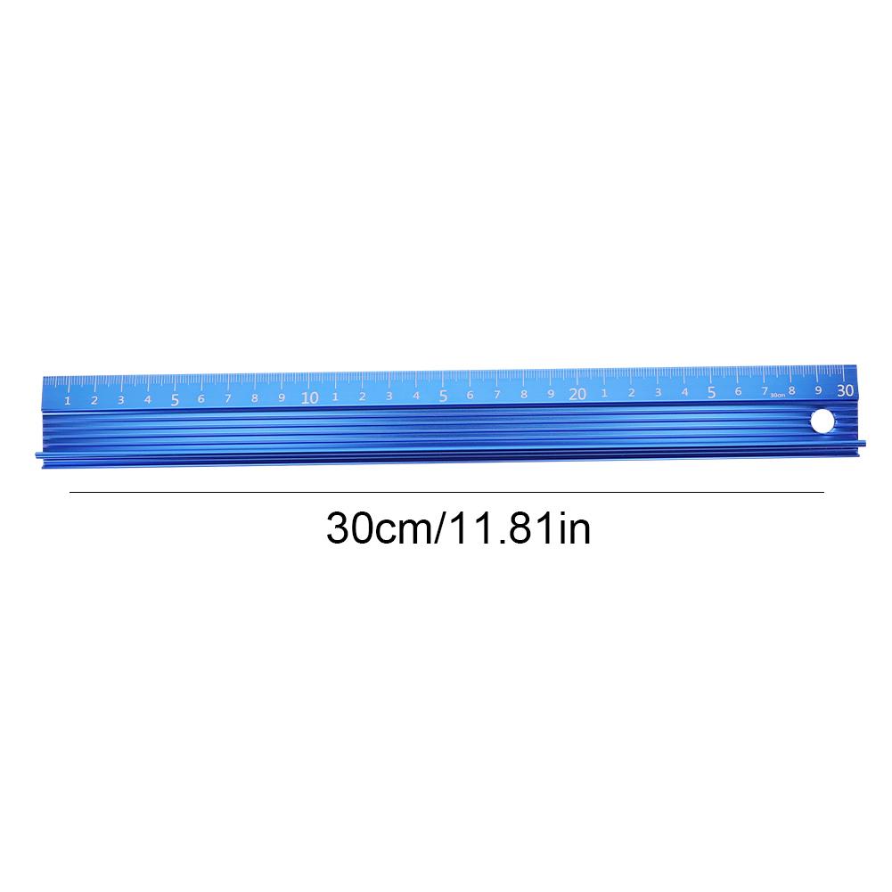 20CM 30CM 45CM 60CM L-Type Cutting Ruler Straight Edge Ruler Non Slip Aluminum Alloy Straight Scale Ruler for Length Measurement