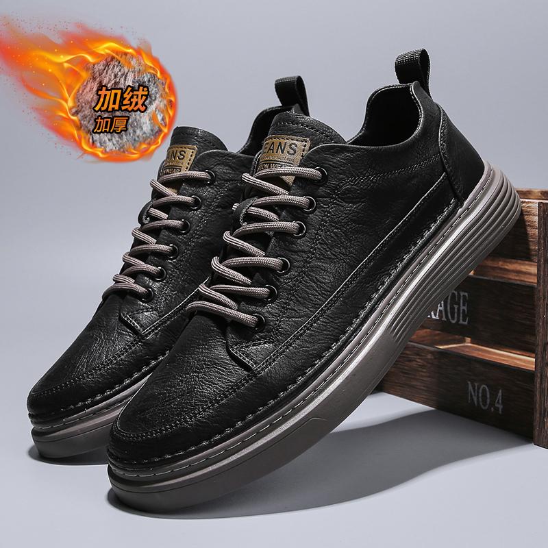 Summer breathable shoes British casual leather shoes business dress soft baseplate shoes trendy shoes