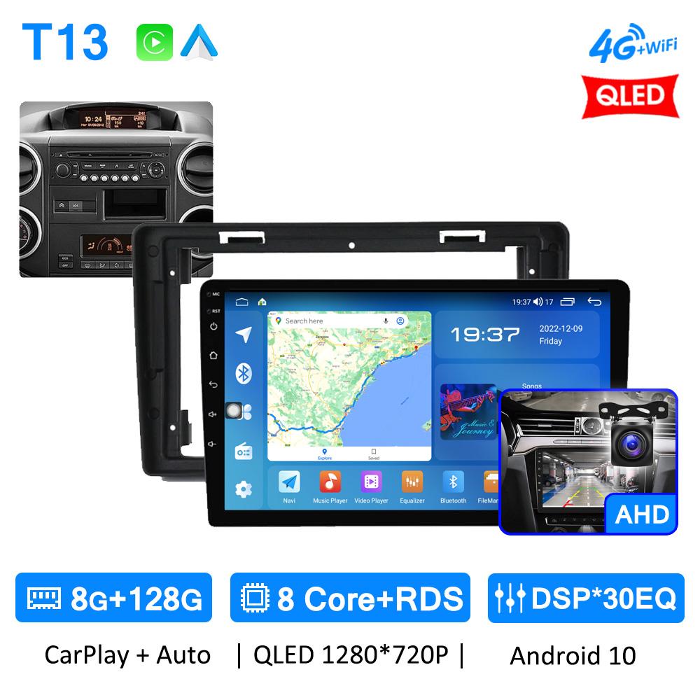Car Radio Stereo Android 10 CarPlay For Citroen Berlingo 2 B9 Peugeot Partner 2008-2025 Multimedia Video Player GPS Autoradio HU
