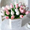 Mini PU Tulpen Künstliche Seidenblumen für Hochzeit und Heimdekoration