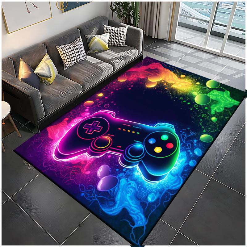 3D Print Gamer Controller Pattern Large Area Rug Carpet for Home for Living Room Bedroom Sofa Decor Floor Non-slip Kids Mat Gift