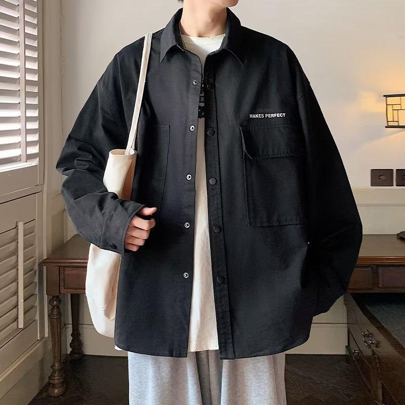 Jacket Men's Spring and Autumn New Loose Fat Jacket Hooded Jacket Slimming