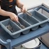 Plastic Silverware Holder with 4 Sections for Home Organization Four Compartments Kitchen Tool Organiser