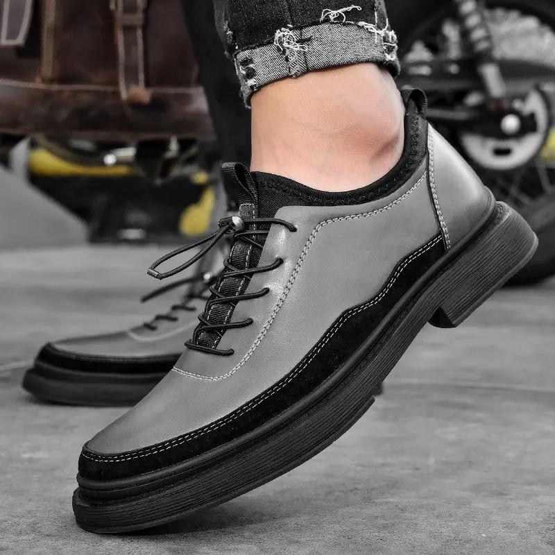 Men's Classic Lace Up Leather Shoes Formal Dress Shoes Derbies