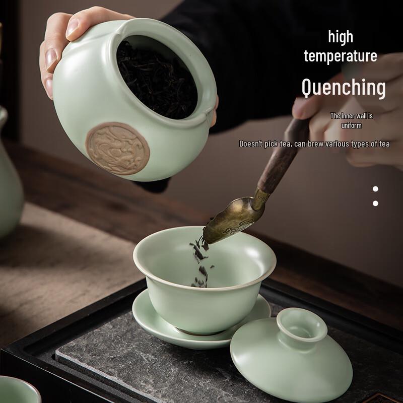 Haofeng 2025 Ru Kiln Kung Fu Ceramic Tea Set