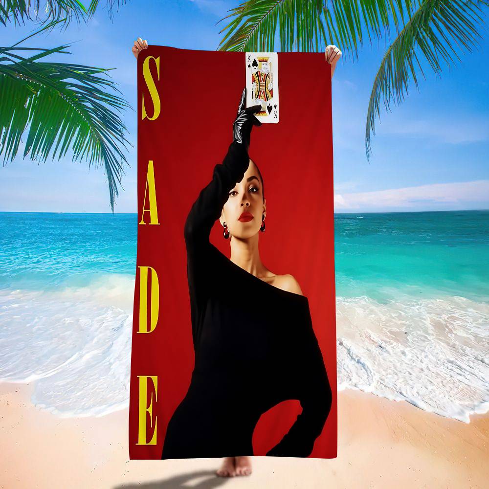 Popular Singer S-sade Microfiber Blanket Quick Drying Beach Towels Oversized Printing Super Absorbent Pool Towel Blanket