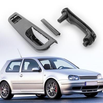 Panel spínače oken, lem z uhlíkových vláken, klika dveří, madlo dveří pro VW Golf MK4 2DR LHD, příslušenství