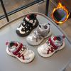 Winter Kids' Sports Shoes: Cozy Velvet-Lined Cartoon Sneakers for Boys & Girls