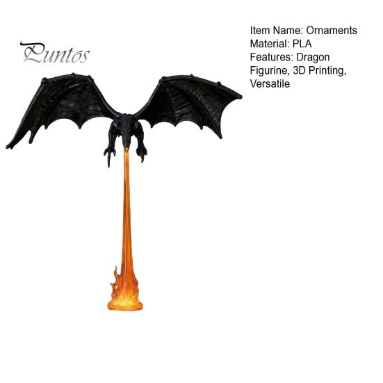 Magical Home Office Decor Fire-breathing Dragon Figurine, Durable PLA Flying Book Stopper, Bookshelf 3D Print Fantasy Ornament for Library Unique