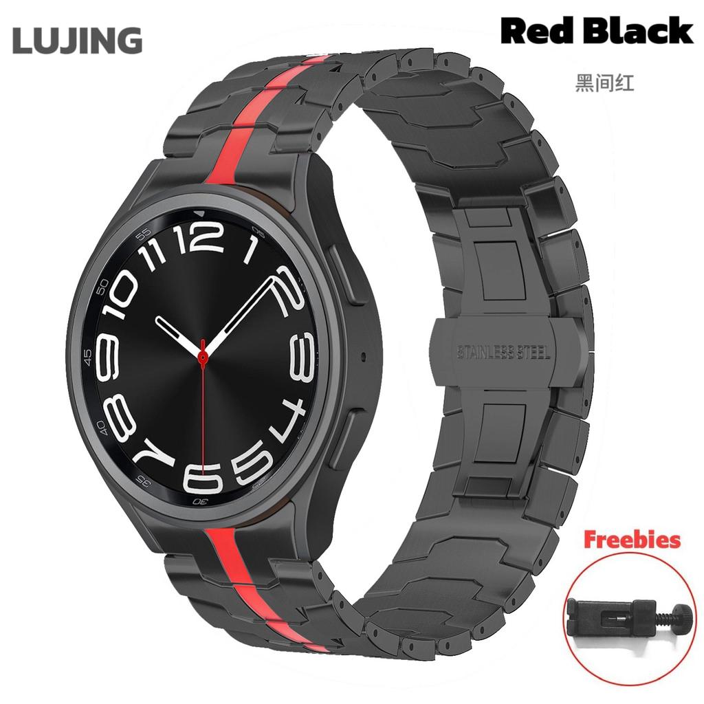 Rustfri stålrem for Samsung Galaxy Watch 7 6 5 4 Klassisk 47 mm 43 mm 42 46 mm 45 mm Ingen hull Metallbånd 40 mm 44 mm lenkearmbånd