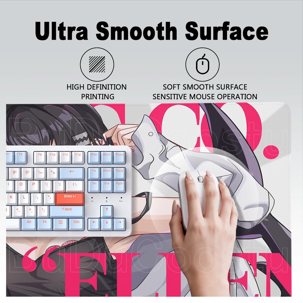 Anime Girl Ellen Joe Mouse Pad Laptop Office Long Table Mat Large Gamer Keyboard Carpet XXL Zenless Zone Zero Non-slip Mousepads